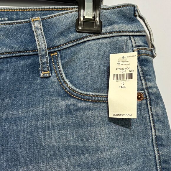 Old Navy High-Rise Skinny Jeans Women’s Size 10 Tall 5 Pockets - Picture 2 of 10
